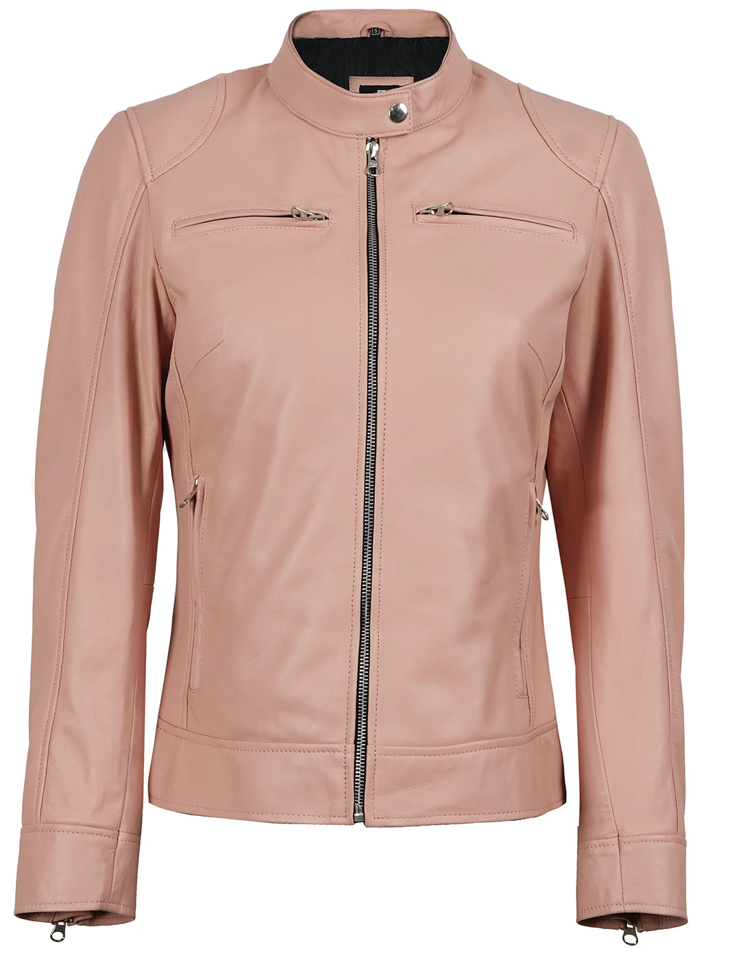 Women Pink Motorcycle Leather Jackets
