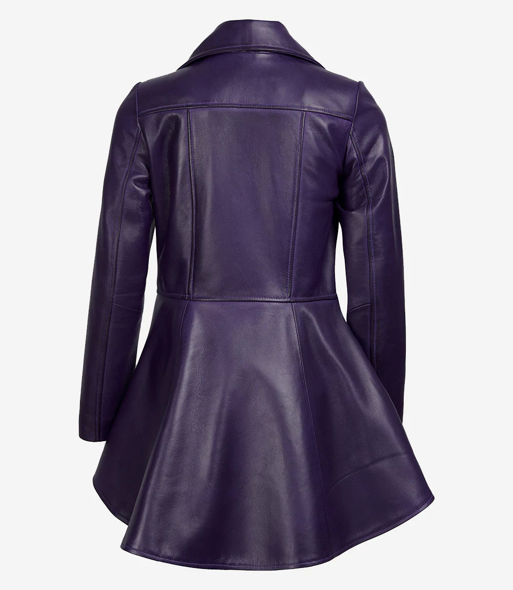 peplum jacket womens purple
